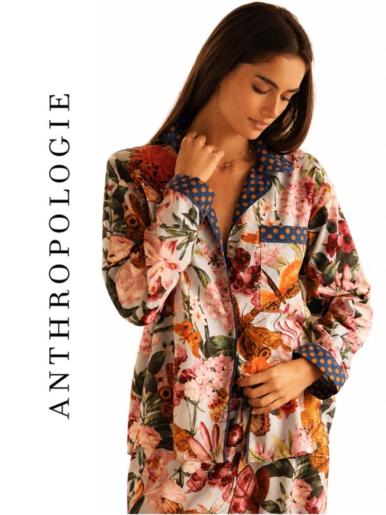 Anthropologie Other - Anthropologie LyreBird Cloud Flannel Pajama Top